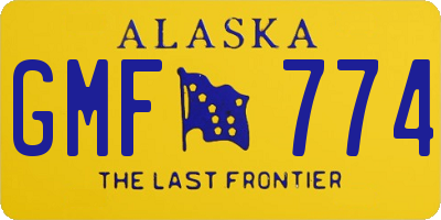 AK license plate GMF774