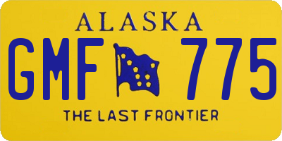 AK license plate GMF775