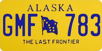 AK license plate GMF783