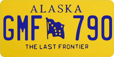 AK license plate GMF790