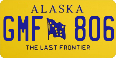 AK license plate GMF806