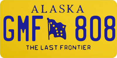 AK license plate GMF808