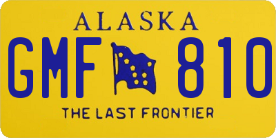AK license plate GMF810