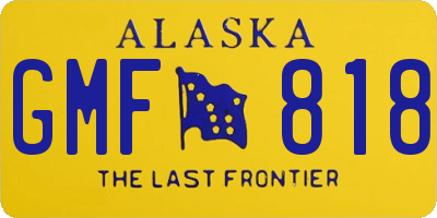AK license plate GMF818