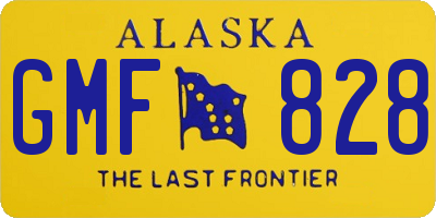 AK license plate GMF828