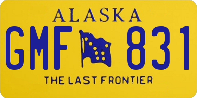 AK license plate GMF831