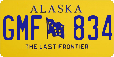 AK license plate GMF834