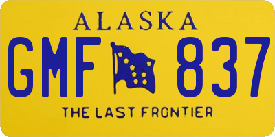 AK license plate GMF837