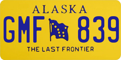 AK license plate GMF839