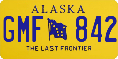 AK license plate GMF842