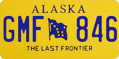 AK license plate GMF846