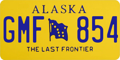 AK license plate GMF854