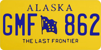 AK license plate GMF862