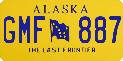AK license plate GMF887