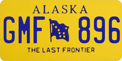 AK license plate GMF896