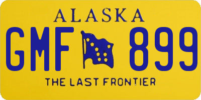 AK license plate GMF899
