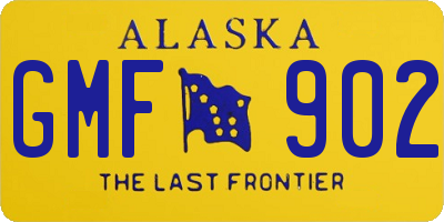 AK license plate GMF902