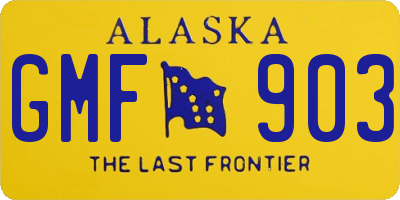 AK license plate GMF903
