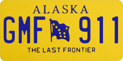 AK license plate GMF911