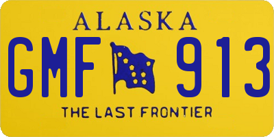 AK license plate GMF913