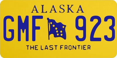 AK license plate GMF923