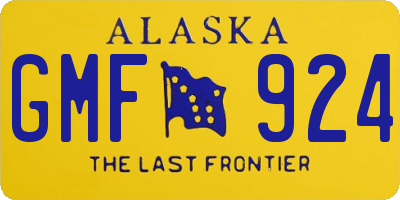 AK license plate GMF924