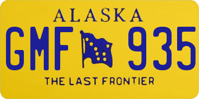 AK license plate GMF935
