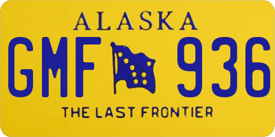 AK license plate GMF936