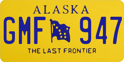 AK license plate GMF947