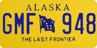 AK license plate GMF948