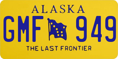 AK license plate GMF949