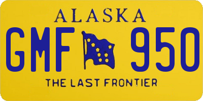 AK license plate GMF950