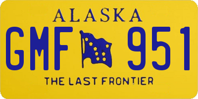 AK license plate GMF951