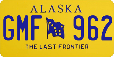 AK license plate GMF962