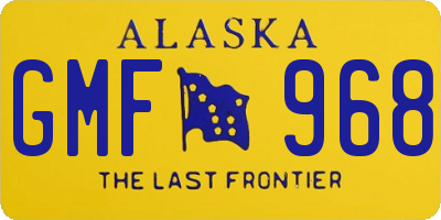 AK license plate GMF968