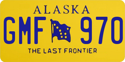 AK license plate GMF970