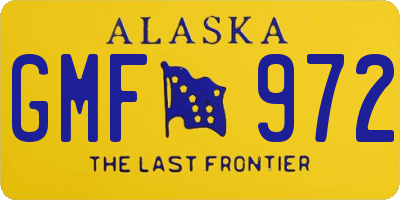 AK license plate GMF972