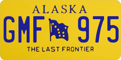 AK license plate GMF975