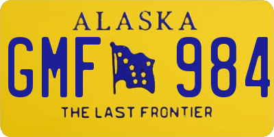 AK license plate GMF984