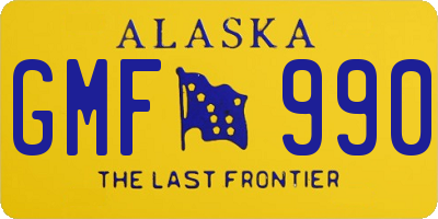 AK license plate GMF990