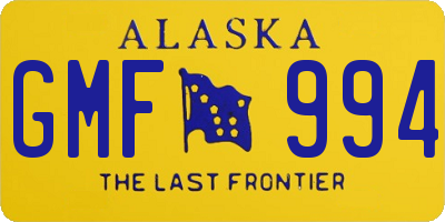 AK license plate GMF994