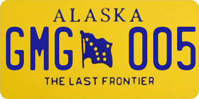 AK license plate GMG005