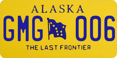 AK license plate GMG006