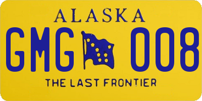AK license plate GMG008