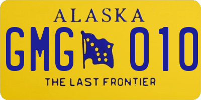 AK license plate GMG010