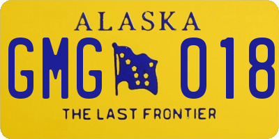 AK license plate GMG018