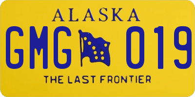 AK license plate GMG019