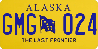 AK license plate GMG024