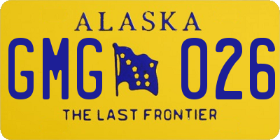 AK license plate GMG026