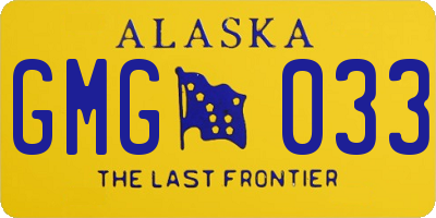 AK license plate GMG033
